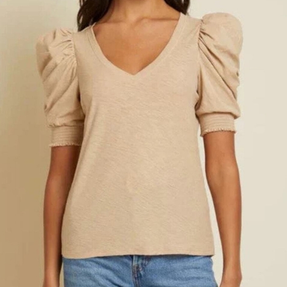 National LTD | Celine Tee Short Puff Sleeve Top - Picture 1 of 7